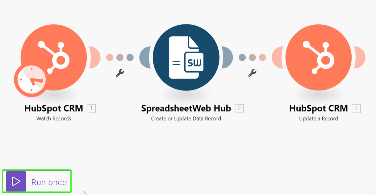 14 Scenario Run once to test: Connecting Quoting Applications to HubSpot interface screenshot 15