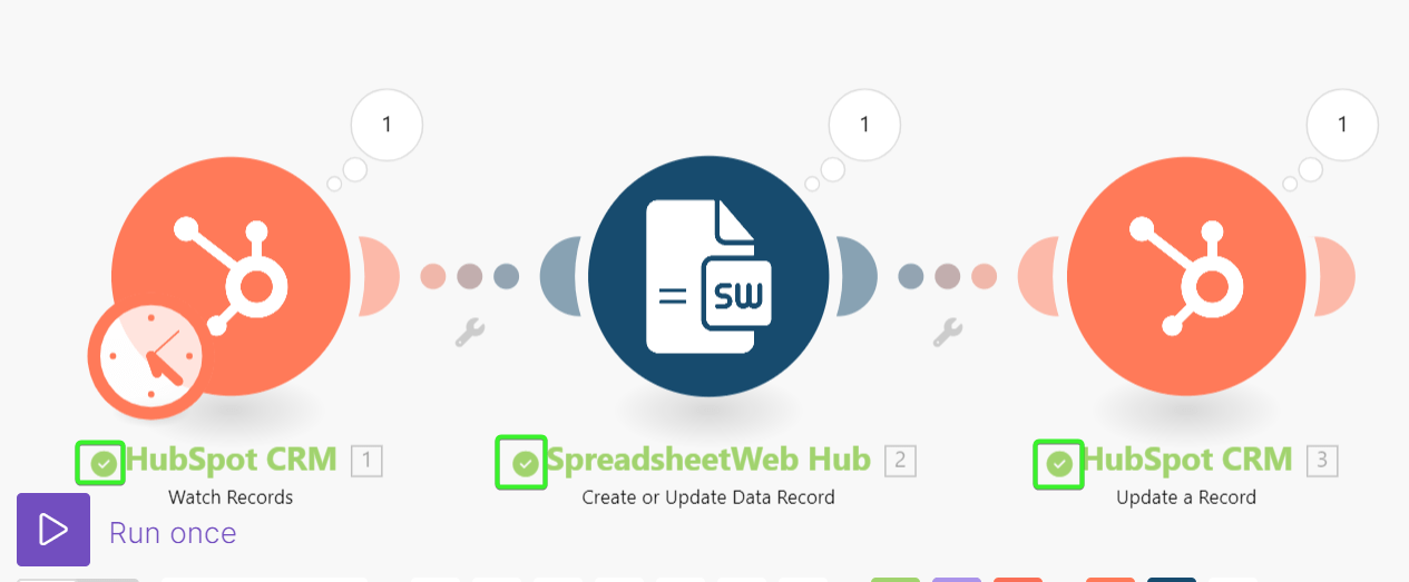 15 Scenario Test is succesful: Connecting Quoting Applications to HubSpot interface screenshot 16