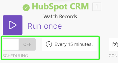 16 Scenario Schedule: Connecting Quoting Applications to HubSpot interface screenshot 17