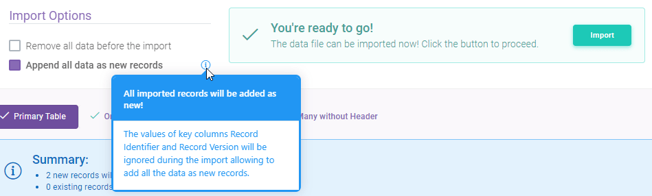 Data Import 12 min: Appending Data interface screenshot 12 in Data Import