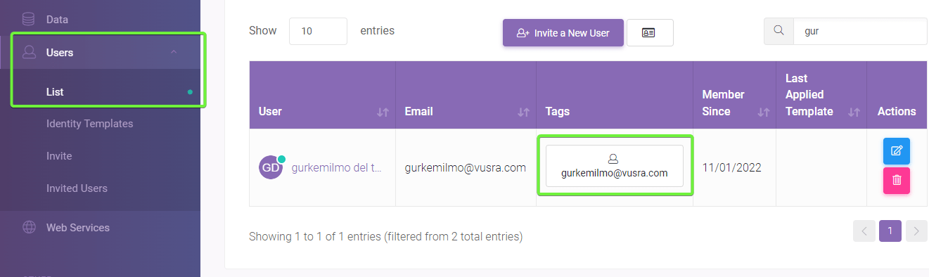 How to restrict user to see own data only 01 User Tags: Tags interface screenshot 1 in User Tags
