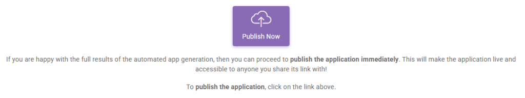 AAC Publish Now: Finalizing interface screenshot 20 in Automated App Generation