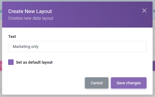 Save Layout interface screenshot 3 in Data Layout
