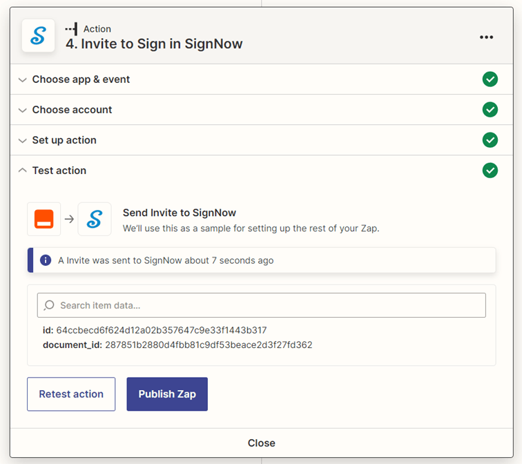 ZSS 15: Automating E-Signature Collection with Zapier interface screenshot 15