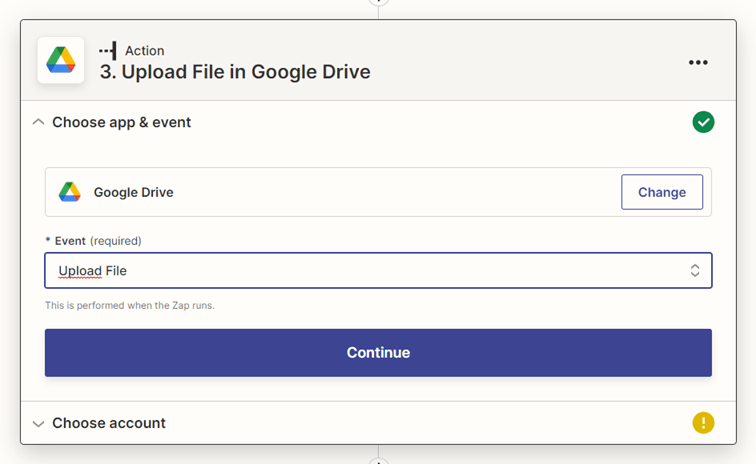 Zapier GD 1: Uploading Files to Google Drive with Zapier interface screenshot 10