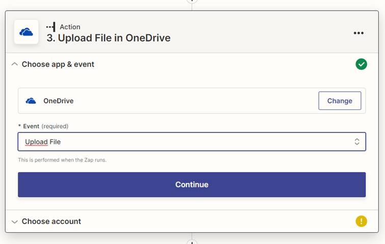 Zapier One Drive 1: Uploading Files to OneDrive with Zapier interface screenshot 10