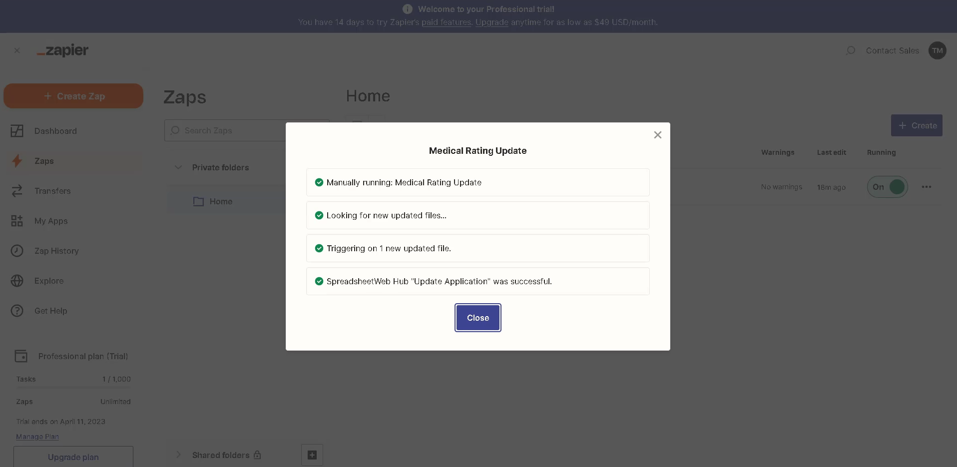 Updating SpreadsheetWeb Hub Applications with Google Drive interface screenshot 21