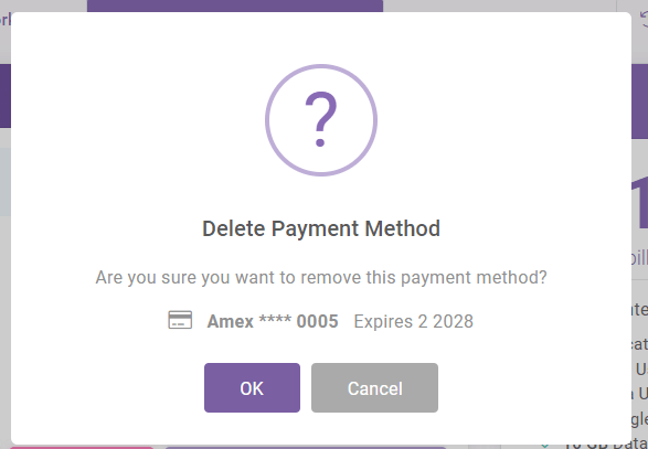 How to Delete an Old Credit Card interface screenshot 8 in Payment Methods
