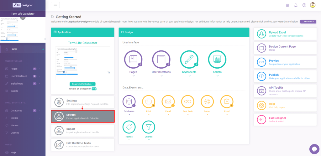 Term Life Extract: Application Migration interface screenshot 2