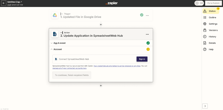 Update App GD 11: Updating SpreadsheetWeb Hub Applications with Google Drive interface screenshot 11