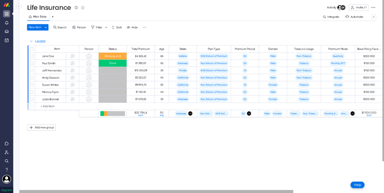 monday hub 10: Connecting monday.com Board to a SpreadsheetWeb Application for Backend Calculations interface screenshot 10