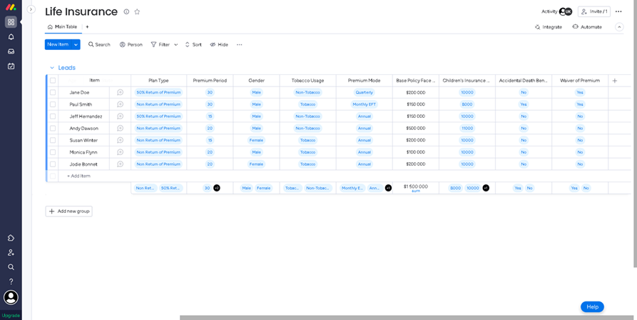 monday hub 11: Connecting monday.com Board to a SpreadsheetWeb Application for Backend Calculations interface screenshot 11