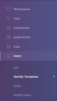 Create Identity Templates and Apply it to Users interface screenshot 4 in Dashboard Permission