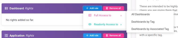 Create Identity Templates and Apply it to Users interface screenshot 6 in Dashboard Permission