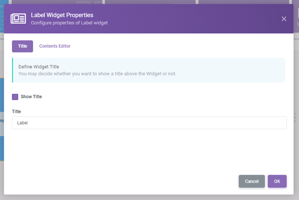 Label interface screenshot 10 in Dashboards