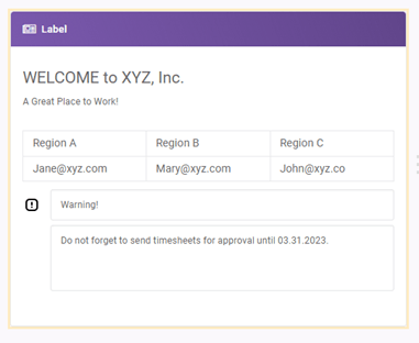Label interface screenshot 13 in Dashboards