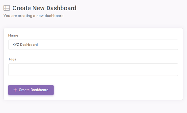 Dashboards interface screenshot 2