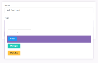 Dashboards interface screenshot 3