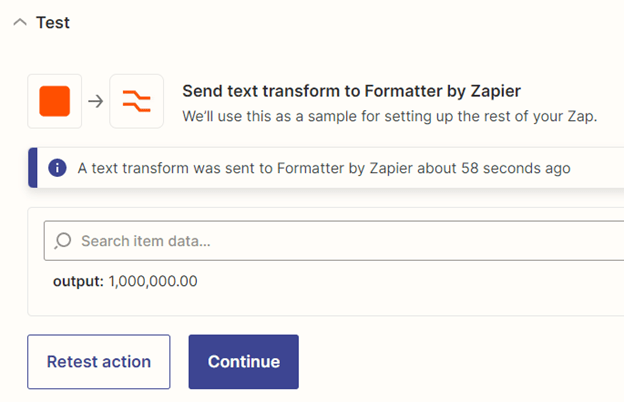 Extract Number test result without the source currency symbol