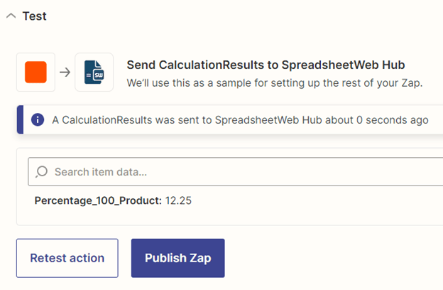 Successful SpreadsheetWeb Hub calculation after percentage normalization