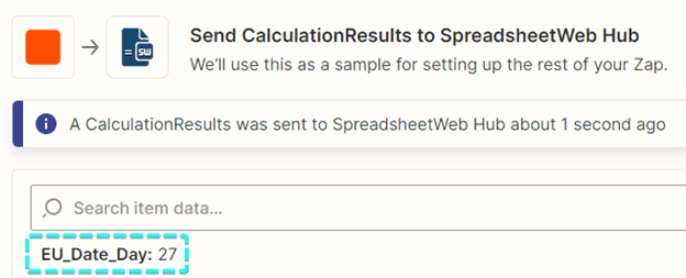 Successful SpreadsheetWeb Hub action test after date conversion
