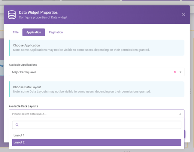 Data interface screenshot 21 in Dashboards
