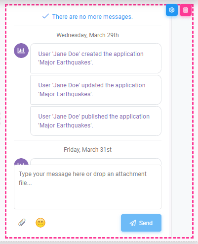 App Chat interface screenshot 26 in Dashboards