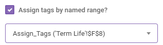 Term Life Assign Tags Excel: Applying Assign Tags by Their Named Range Feature interface screenshot 20 in Applying Tags While Saving A Record