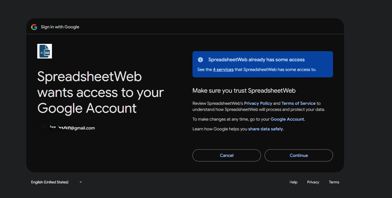 Google 6: Configuring Gmail Authentication interface screenshot 8 in Email Server Configuration