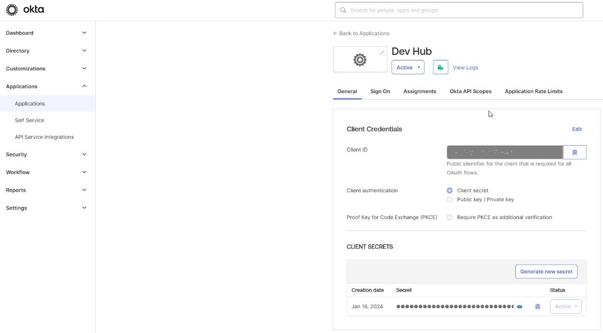 Single Sign On - Configure a New Application in Okta