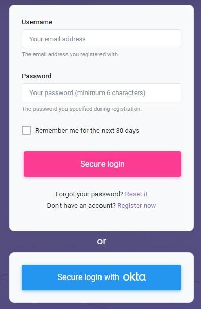 Single Sign On - Login with Okta