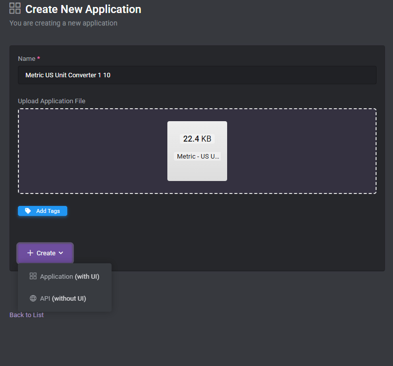 API Designer interface screenshot 1