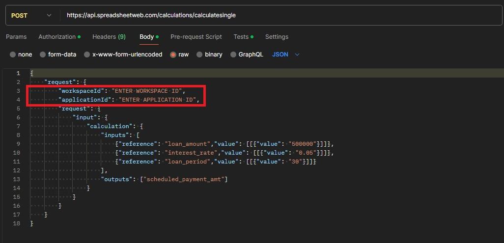Calculate Request