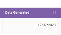 SpreadsheetWeb Hub Data Page: Date Generated