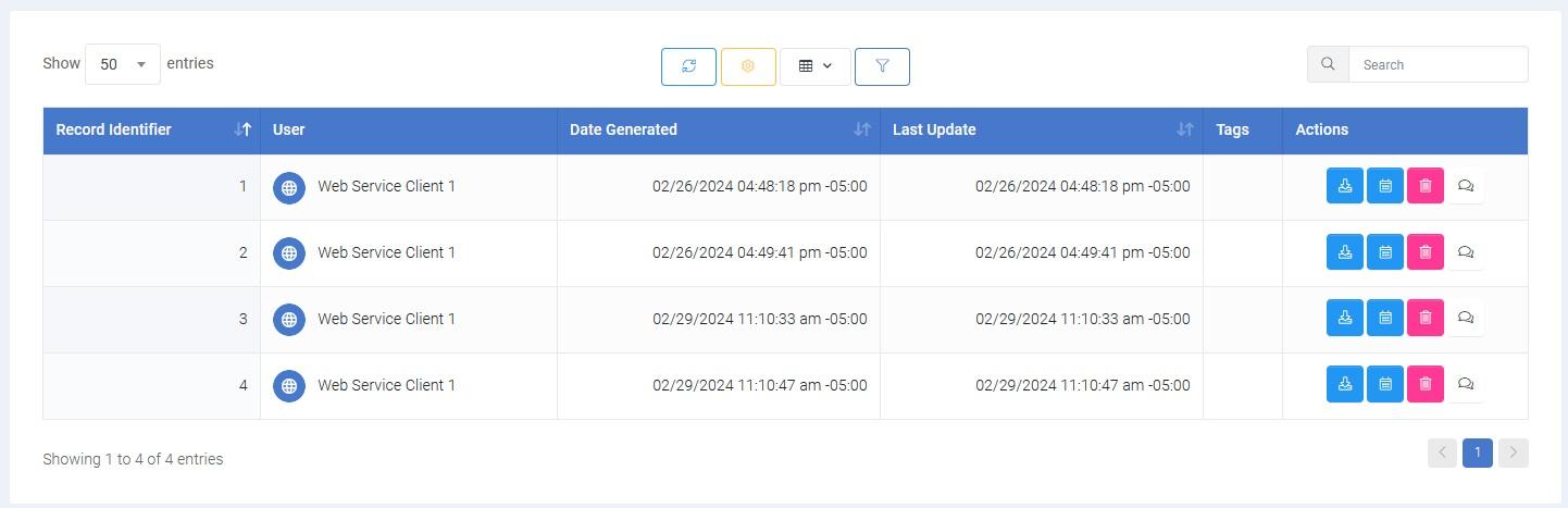 Web Service Data