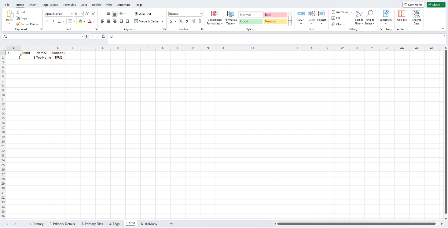 System Columns and Data Organization in Downloads with One-to-One and One-to-Many Secondary Tables interface screenshot 19 in Download Feature