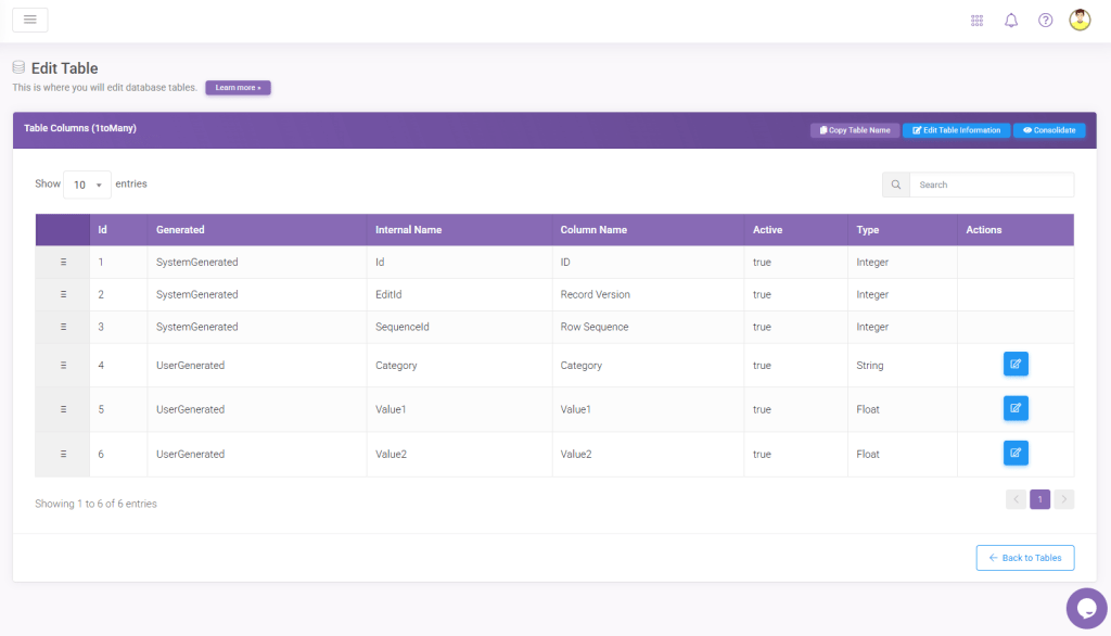 Database One To Many 1: System Columns and Data Organization in Downloads with One-to-One and One-to-Many Secondary Tables interface screenshot 20 in Download Feature