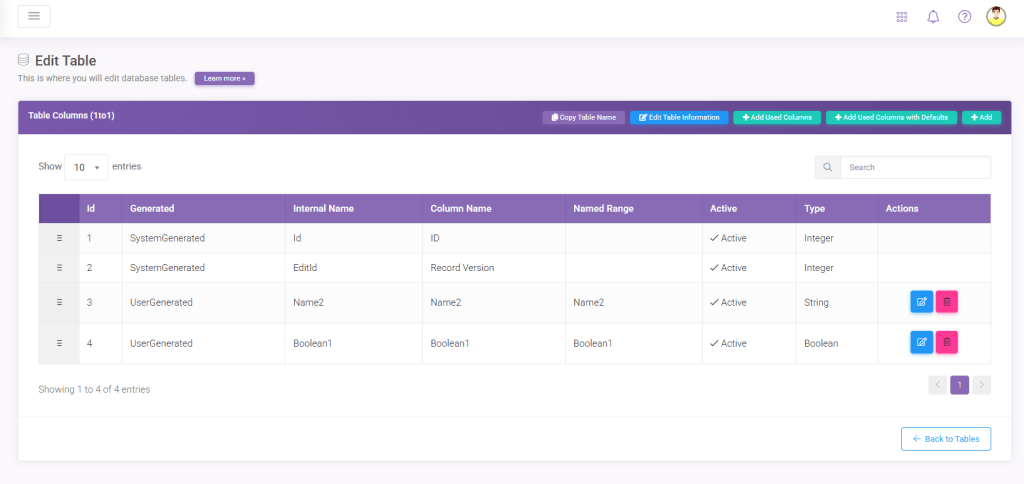 Database One To One: System Columns and Data Organization in Downloads with One-to-One and One-to-Many Secondary Tables interface screenshot 18 in Download Feature
