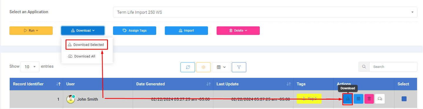 Download Feature interface screenshot 2