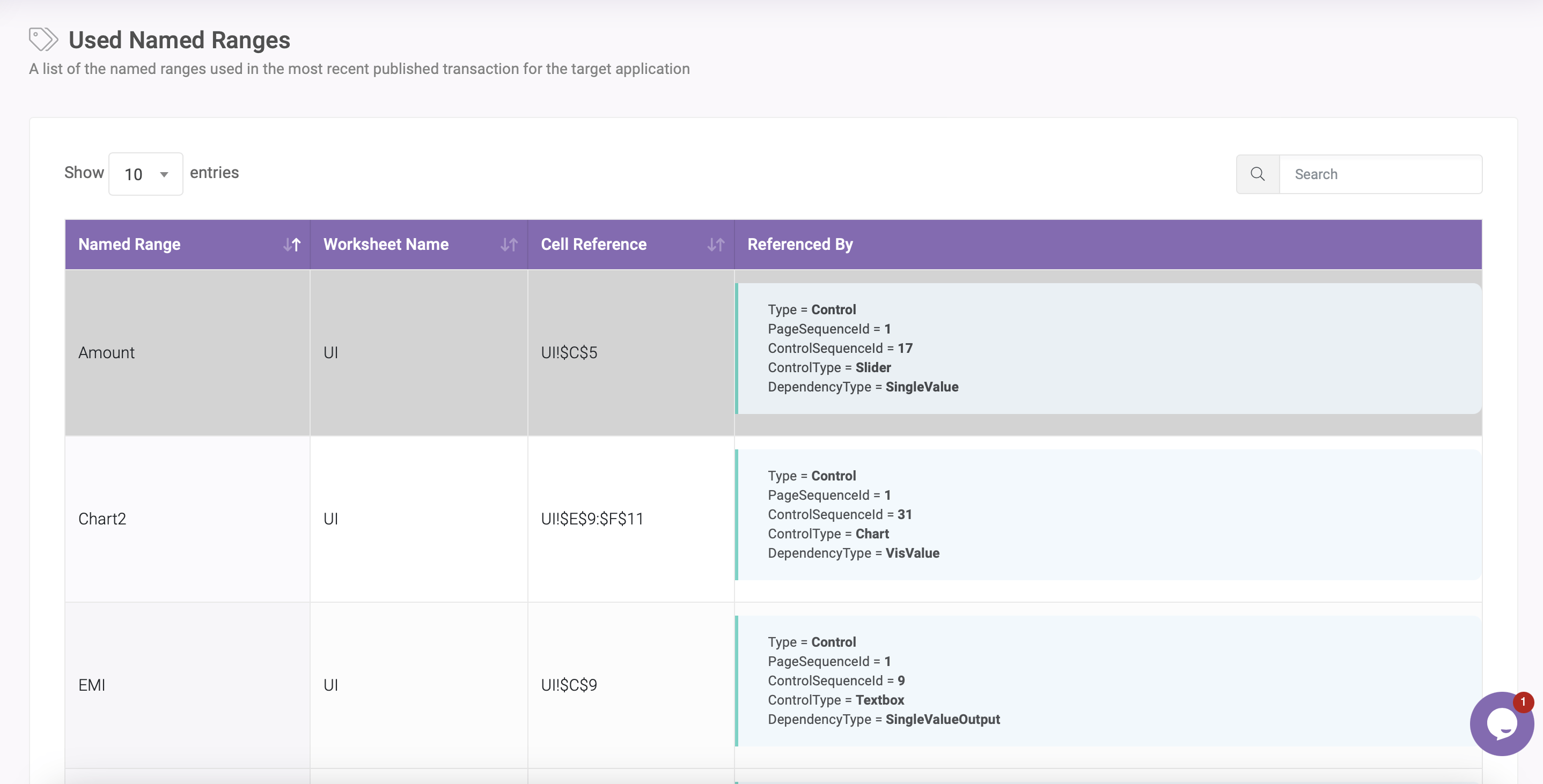 Screenshot 2024 03 18 at 11.28.15: Used Named Ranges interface screenshot 1
