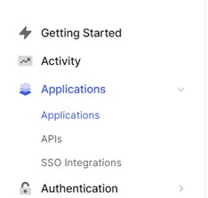Configure Auth 0 Dashboard Applications Tab: Configuring Auth0 Dashboard interface screenshot 2 in Single Sign-On (SSO) with Auth0
