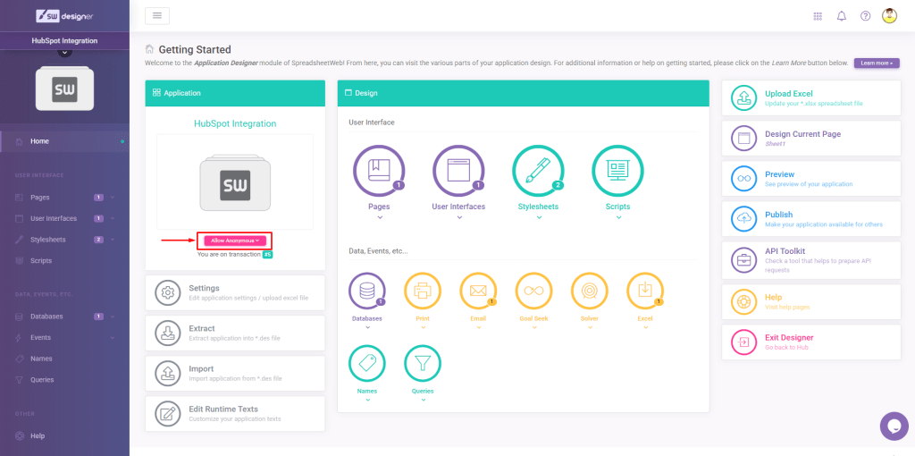 Hub Spot Integration: HubSpot CRM-SpreadsheetWeb Integration interface screenshot 10 in HubSpot